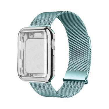 Imagem de Pulseira De Metal Com Fecho Magnético Para Apple Watch, 45mm 44mm 38mm