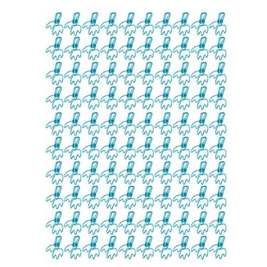 Imagem de Clipes de pasta pequenos metal oco coroa forma forte força de fixação braçadeiras de papel para documentos de escritório certificados material durável resistente 100 peças (Azul)