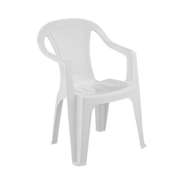Imagem de Cadeira Plástica Empilhável Oggi Branca Pisani