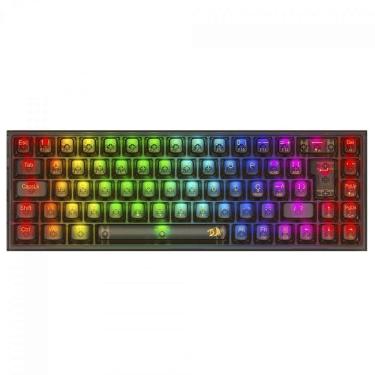 Imagem de Teclado Mecânico Redragon Castor Pro, RGB, Switch Crystal, Wireless, Preto