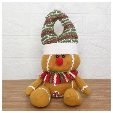 Imagem de Kit 4 Enfeite De Porta Maçaneta Natal Biscoito Natalino 26cm