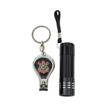 Imagem de Jogo De Lanterna Com Chaveiro Cortador De Unha - Corinthians - Mileno