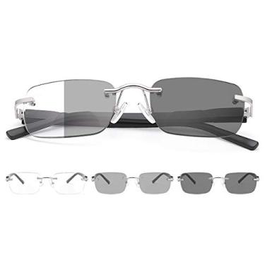 Imagem de YIMI Óculos De Leitura Bifocais Fotocrômicos Com Bloqueio Luz Azul E Dobradiça Mola Para Sol Transição Mulheres Homens