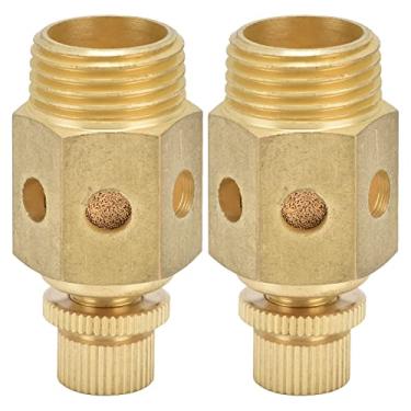 Imagem de Silenciador pneumático Escape de ar de latão Tipo acelerador ajustável Silenciador mudo 1/2 pol. PSC04 Fácil de instalar Resistente a impactos Excelente redução de ruído para
