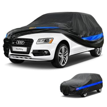 Imagem de Holthly Capa grande para carro SUV impermeável para todos os climas, capas de carro Jeep com forro de algodão, proteção UV contra poeira solar e chuva com bolsa de armazenamento, universal serve para