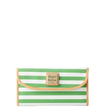 Imagem de Dooney & Bourke Bolsa de mão, Skipper Continental Clutch, Verde Kelly, H 3.75" x W .75" x L 7"