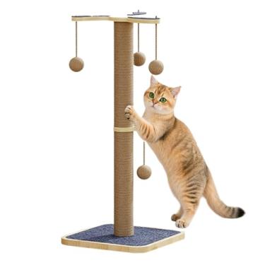 Imagem de Poste arranhador para gatos | arranhador de árvore de gato, árvore de brinquedos interativos para gatinhos, tédio, escalada, enriquecimento, protetor de móveis, carpete e porta de sofá