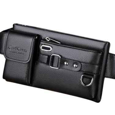 Imagem de Bolsa de cintura casual masculina moderna adequada para viagens, caminhadas, bolsa pequena para homens MYB40