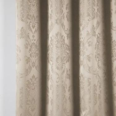Imagem de Cortina Porta Jacquard Cortinas para Sala e Quarto Cozinha(Bege)