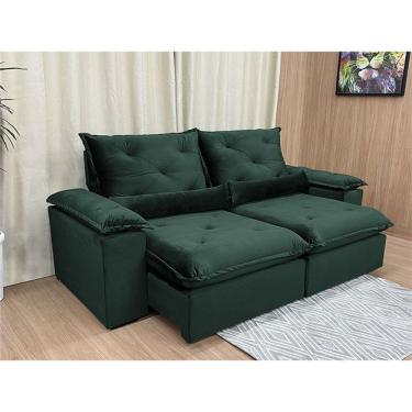 Imagem de Sofá Retrátil Reclinável 2,00 m Verde 505 Zuqui Plus