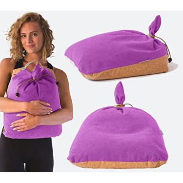 Imagem de Almofada de piso para meditação – Almofada de ioga para suporte para as costas – Almofada de meditação Zafu de trigo sarraceno – Almofada de viagem impermeável e travesseiro de meditação para sentar, acessórios de ioga e almofada de reforço de ioga