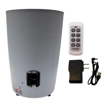 Imagem de Vaveren Robô de tênis de mesa com máquina automática de bolas, lançador automático, bolas de saque com efeito loop, portátil para exercícios esportivos ao ar, Cinza