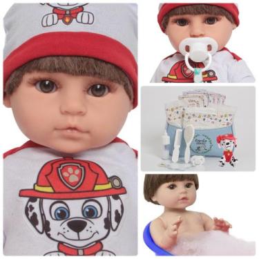 Imagem de Boneco Reborn Arthur Corpo 100% Silicone Bolsa Acessórios - Cegonha Re