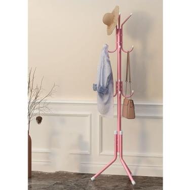 Imagem de Hhsdyl Cabideiro Forma Árvore, Organizador Simples Casacos Chapéus, para Entrada, Quarto e Corredor com 12 Ganchos,Pink