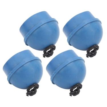 Imagem de Conjunto de 4 peças de suporte de giz de borracha lisa para bilhar com acessório de cabo - Essencial para lubrificação de ponta de taco, adequado para fãs de bilhar, 4 x 3,5 x 4 cm (azul)