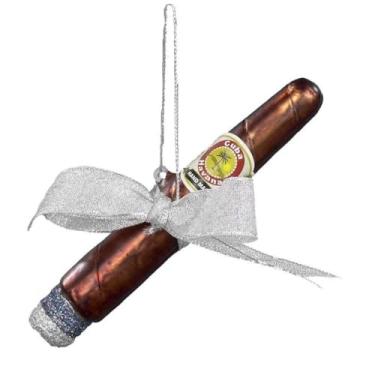 Imagem de Kurt S. Adler Noble Gems Charuto com laço vidro Cuba Havanna Smoke Nb0055