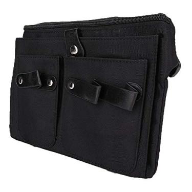 Imagem de Cryfokt Bolsa Precisa do Suporte das Tesouras do Barbeiro Impermeável para a Ferramenta Estilo Cabelo, Uso Salão de Cabeleireiro Couro Plutônio Preto