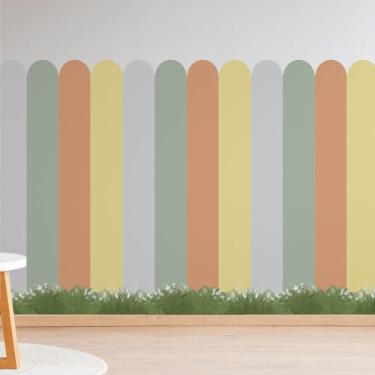 Imagem de Adesivo de Parede Infantil Cerca Quarto Cerquinha - Cores Neutras 150x100cm