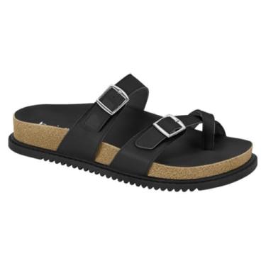 Imagem de Sandália Papete Tamanco Birken Feminina De Dedo Beira Rio - Confortável e Leve (Preto, BR, Adulto, Numérico, 34)