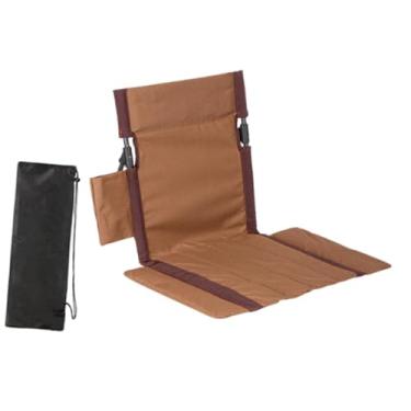 Imagem de UGPLM Cadeira de arquibancada em tecido Oxford, assento de chão para estádio, almofada para arquibancada, ideal para mochilão, shows, gramado, quintal e, Marrom