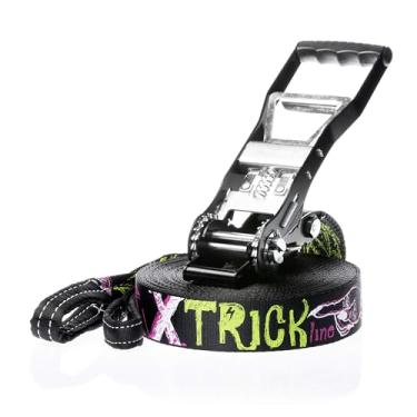 Imagem de Spider Slackline s - Kit de linha de truques Slackline para pular, caminhar e estilo livre - Contém uma catraca, uma linha de 25 m, dois protetores de eixo e uma bolsa tiracolo - Conjunto completo de