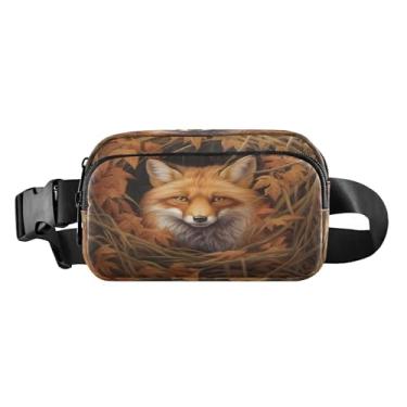 Imagem de CEBUGI Pochetes de caminhada para homens e mulheres, pochetes modernas Red Fox, resistentes à água, com cinto ajustável para treino, viagem, corrida