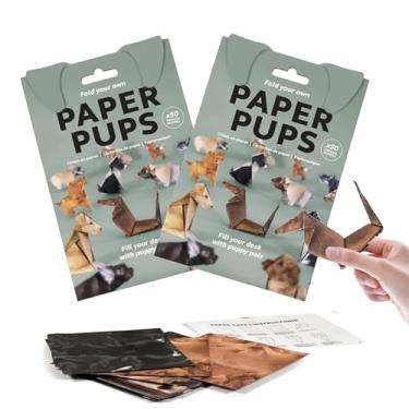 Imagem de AHHALFFY Kit de 100 folhas de papel para cachorros de origami faça você mesmo, conjunto de esculturas de animais de estimação para adolescentes e adultos, tema de amantes de cães