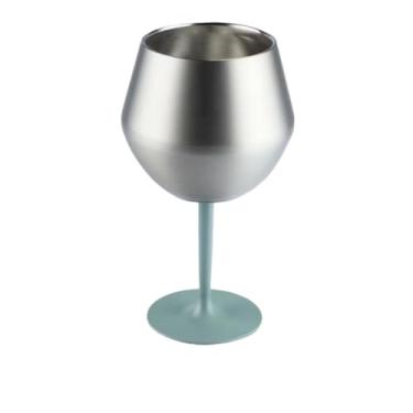Imagem de Taça Copo Térmico De Aço Inoxidável 2 Em 1 Para Gin Vinho Cerveja Drink Bebidas 14oz(Prata)