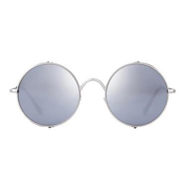 Imagem de HCHES Óculos de Sol Retrô Steampunk Vintage Redondos para Homens e Mulheres, Pequenos, de Metal, para Dirigir, com Proteção UV400 (5 unidades)