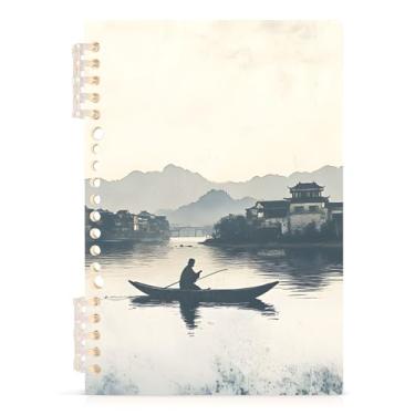 Imagem de Burbuja Caderno de pintura a tinta, papel pautado universitário A5 com 60 folhas, fichário para escritório, 1 pacote