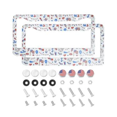 Imagem de HIBEYO Moldura para placa de carro Nissan Pacote com 2 - Ajuste personalizado para Altima, Rogue, Sentra, Murano, Maxima, 30,5 x 15,2 cm Capa de placa de metal frontal e traseira com impressões