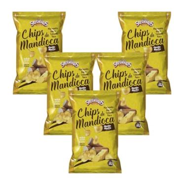 Imagem de Kit 05 Mandioca Chips Sabor Queijo Nacho Sertanitos 50g