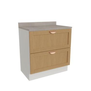 Imagem de Balcão 2 Gavetões 80cm Arizona CabeCasa MadeiraOriginals - CabeCasa Ma