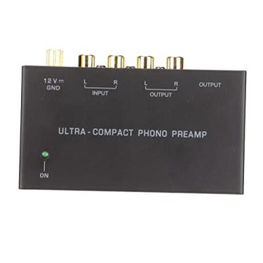 Imagem de Akozon Pré-amplificador de Toca-discos Phono PP400 Com Entrada/saída, Controle de Ganho Independente, Operação de Baixo Ruído, Compatível Com Toca-discos e Equipamentos de áudio Modernos (Plugue
