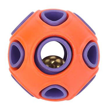 Imagem de aqxreight Bola de Brinquedo para Cães, Resistente à Mordida, Borracha Durável, Interativa, Dispensadora de Alimentos para Animais de Estimação, Bola de Brinquedo Com Som de Sino para Cães, Gatos,