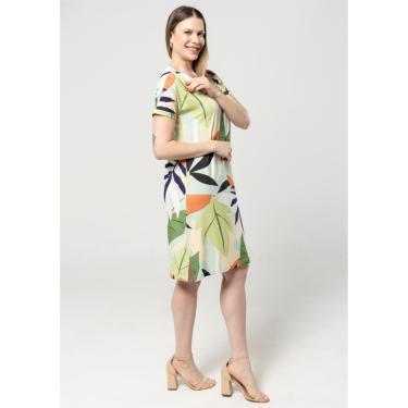 Imagem de Vestido Pau a Pique Estampado Verde VERDE - XL