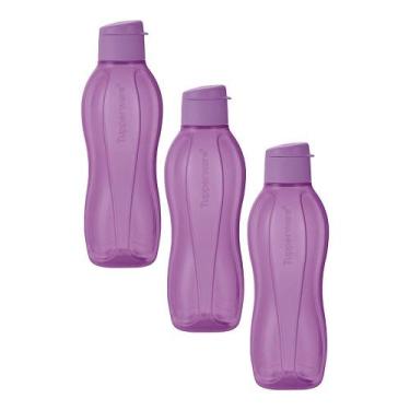 Imagem de Kit 3 Garrafas de Água Tupperware Eco Amora Tupper 1L