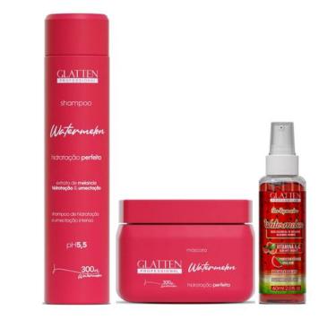 Imagem de Glatten Watermelon Shampoo e Máscara e Óleo