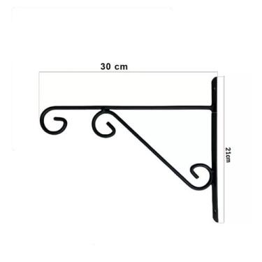 Imagem de Mão francesa para vasos de plantas suspensos Suporte pendente Gancho R