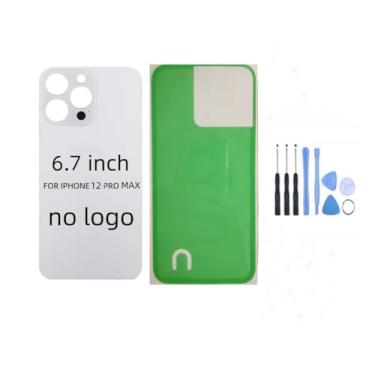 Imagem de STYCES Substituição de vidro da tampa traseira traseira para iPhone 12pro de 6,1 polegadas e para iPhone 12promax 6,7 polegadas (sem logotipo), com kit de ferramentas de reparo, adesivo pré-instalado