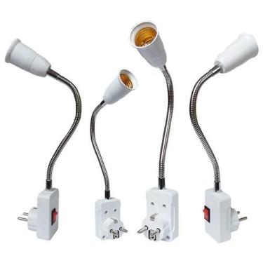 Imagem de Soquete De Lâmpada E27 Com Interruptor, Plugue EU/US, Conversor De Bas