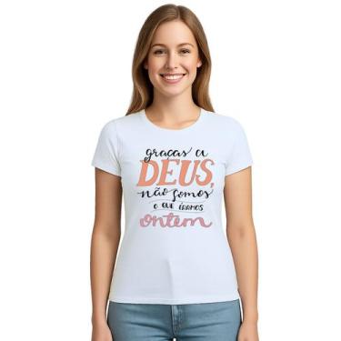Imagem de Camiseta Deus Não Somos Que Eramos Personalizada - UseP4, Branco, Baby