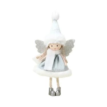 Imagem de Pingente De Anjo De Pelúcia Fofo Para Decoração De Árvore De Natal, En