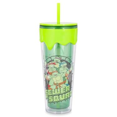 Imagem de Silver Buffalo Copo de gotejamento de plástico Teenage Mutant Ninja Turtles Sewer Squad 737 g