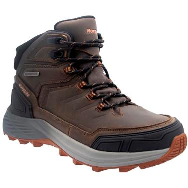 Imagem de Northside Bota masculina Alpine Ridge impermeável para caminhada e trabalho – Leve, confortável, durável para trilha ao ar livre | Resistente e resistente | Cabedal de couro de flor integral, sola de