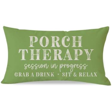 Imagem de PANDICORN Capas de almofada Farmhouse, 30,5 x 50,8 cm, sessão de terapia de varanda em andamento, verde-limão, ao ar livre, rústico, lombar, decoração, primavera, verão, para decoração de sofá