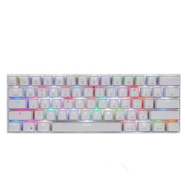 Imagem de Teclado Mecânico Motospeed Ck62 Bluetooth Branco Outemu Red