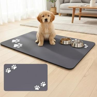 Imagem de Tapete de ração para cães - Tapete de alimentação impermeável para animais de estimação, tapetes de tigela de cachorro para pisos de jantar, antiderrapante para comida de gato, uso em áreas de