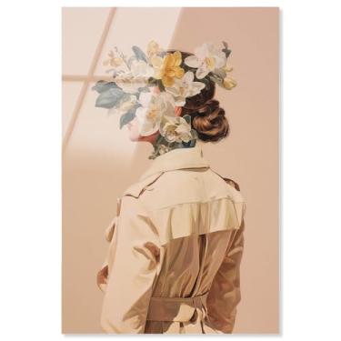 Imagem de Button Up to the Top Floral Acrílico Impressão Floral Glam Wall Art por Art Remedy, Pronto para pendurar, 40 x 61 cm