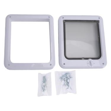 Imagem de Zerodis Porta de Aba de Gato para Gatinhos, Porta de Janela de Tela de Privacidade de Gato Com Trava de 4 Vias Com Design Giratório Adequado para Casa, Vários Animais de Estimação